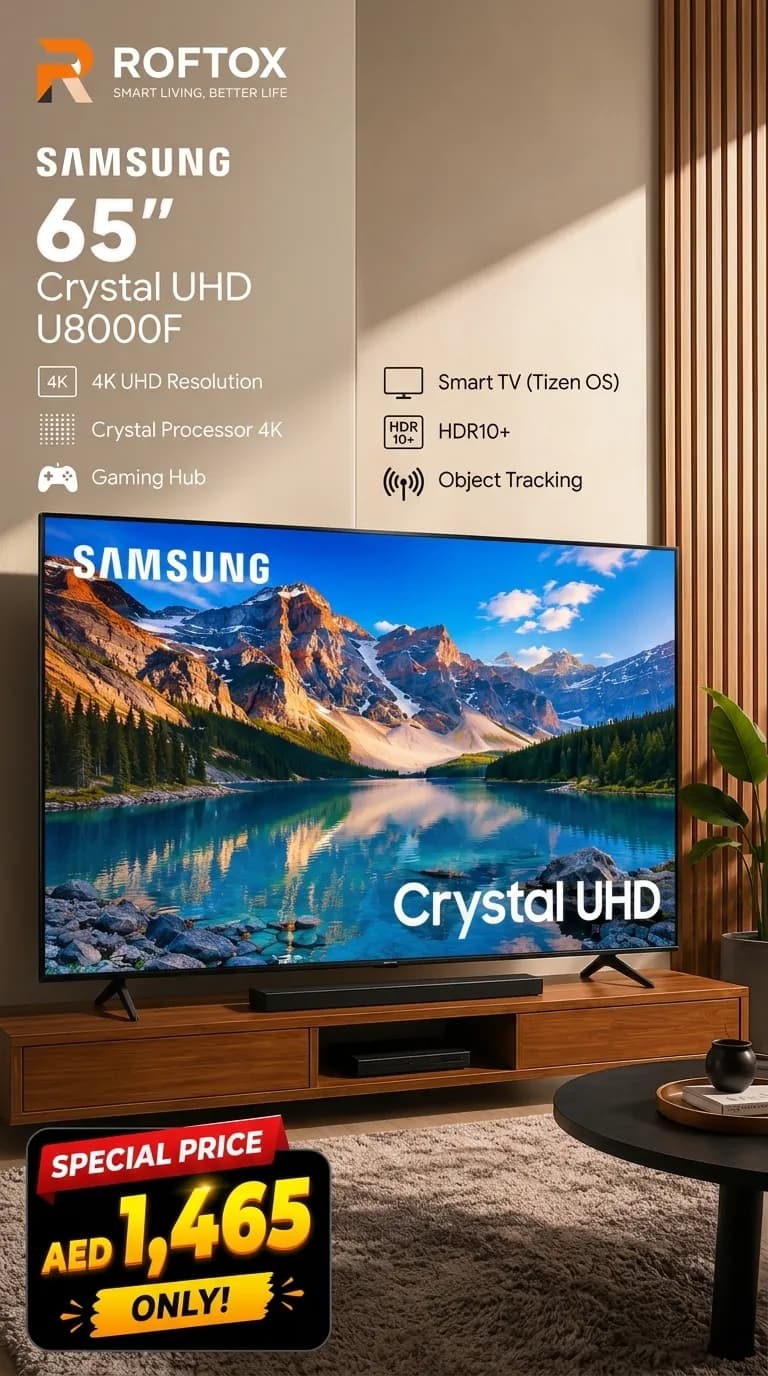 Samsung 65 inch Crystal UHD U8000F Smart TV — Special Price AED 999